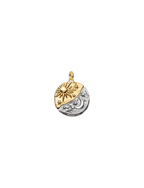 Conta Medalhão Grande Sol e Lua