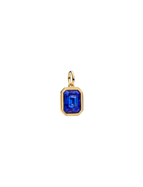Conta Pendente Hexágono Azul Celestial