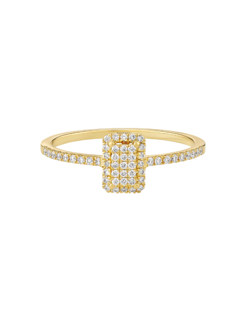 Anel Épure Radiant Modelo Pequeno Ouro Amarelo e Diamantes