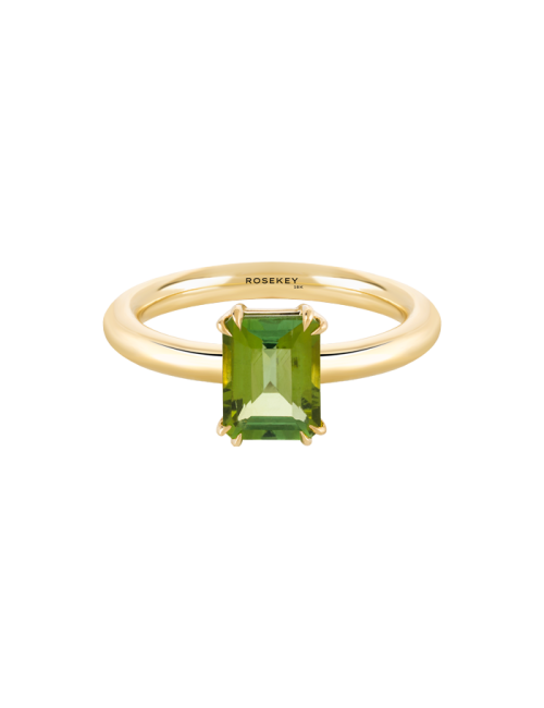 Anel Hellebore Ouro Amarelo e Turmalina