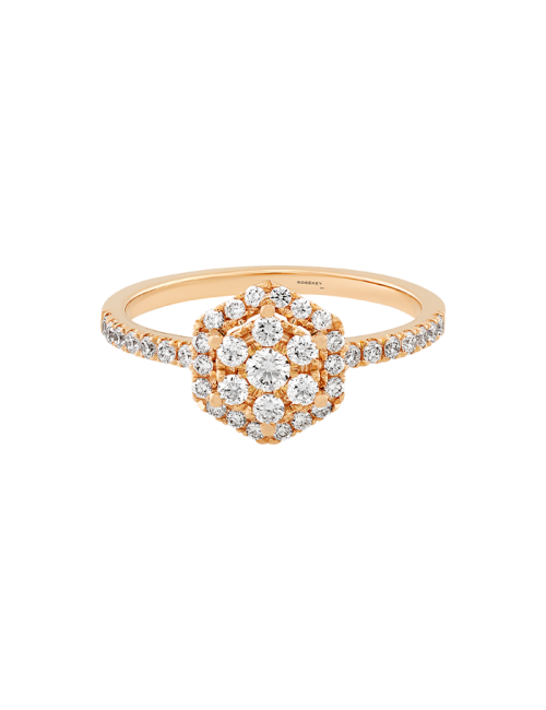 Anel Épure Hexa Ouro Rosa e Diamantes