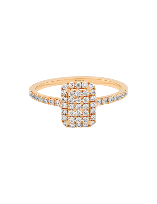 Anel Épure Radiant Ouro Rosa e Diamantes
