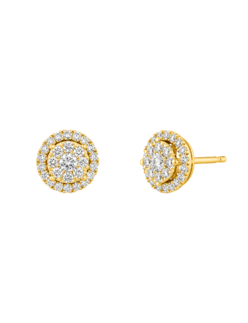 Brincos Épure Halo Ouro Amarelo e Diamantes