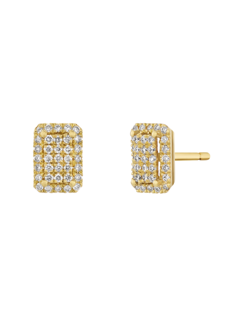 Brincos Épure Radiant Modelo Pequeno Ouro Amarelo, Diamantes