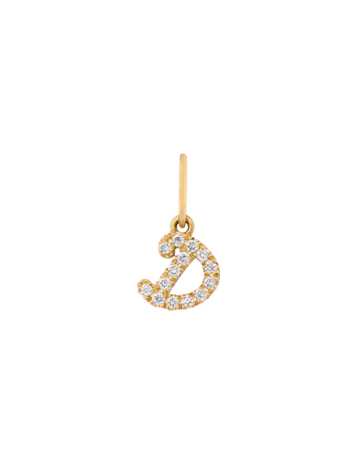 Pendente Letters Ouro Rosa E Diamantes Letra D