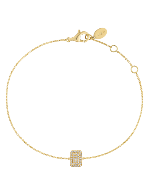 Pulseira Épure Radiant Modelo Pequeno Ouro Amarelo Diamantes