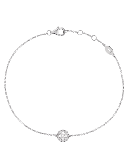 Pulseira Halo Ouro Branco e Diamantes