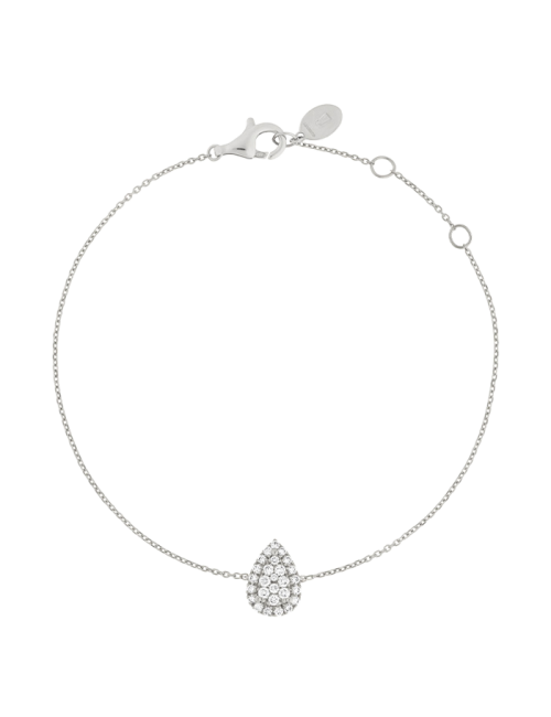 Pulseira Épure Drop Ouro Branco e Diamantes
