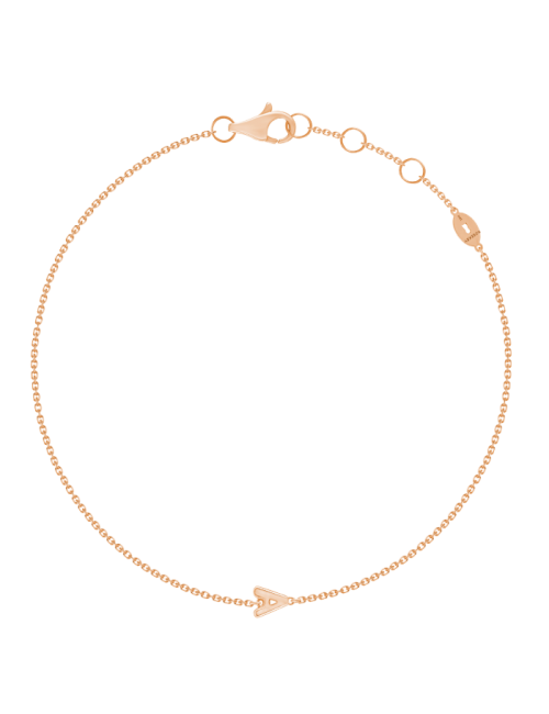 Pulseira Letters Collection Ouro Rosa Letra A