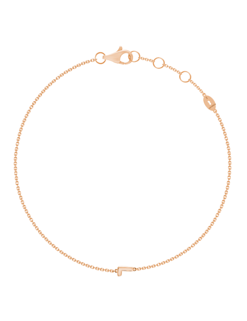 Pulseira Letters Collection Ouro Rosa Letra L