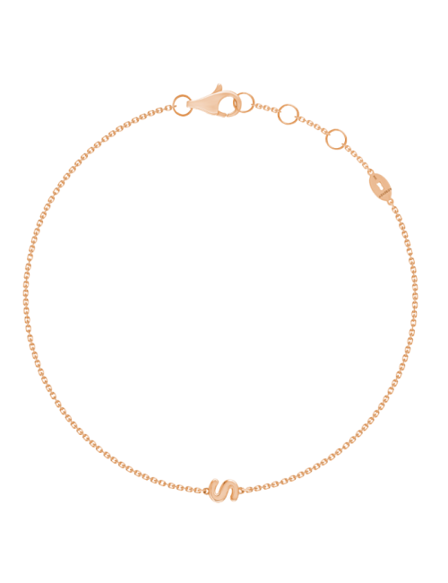 Pulseira Letters Collection Ouro Rosa Letra S