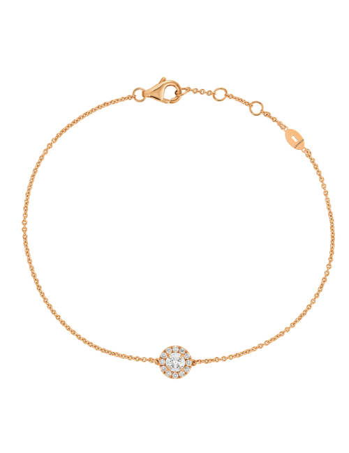 Pulseira Halo Ouro Rosa e Diamantes