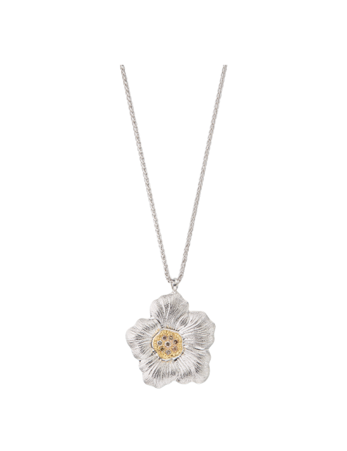 Colar Blossoms Prata e Vermeil com Diamantes
