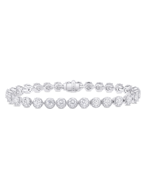 Pulseira Line Ouro Branco e Diamantes