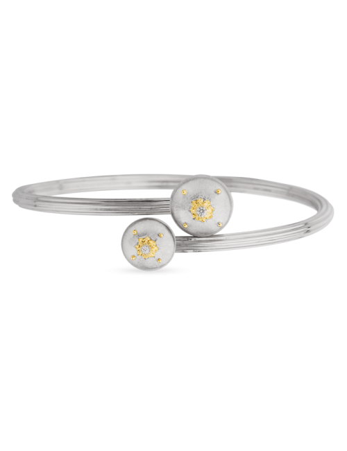 Pulseira Macri Ouro Branco E Ouro Amarelo