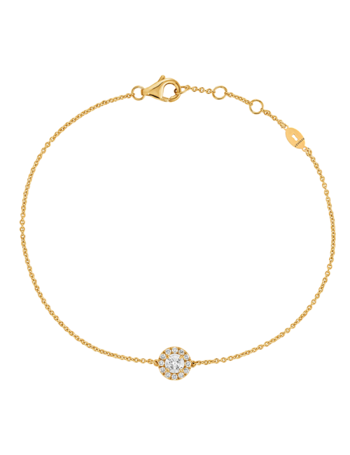 Pulseira Halo Ouro Amarelo e Diamantes