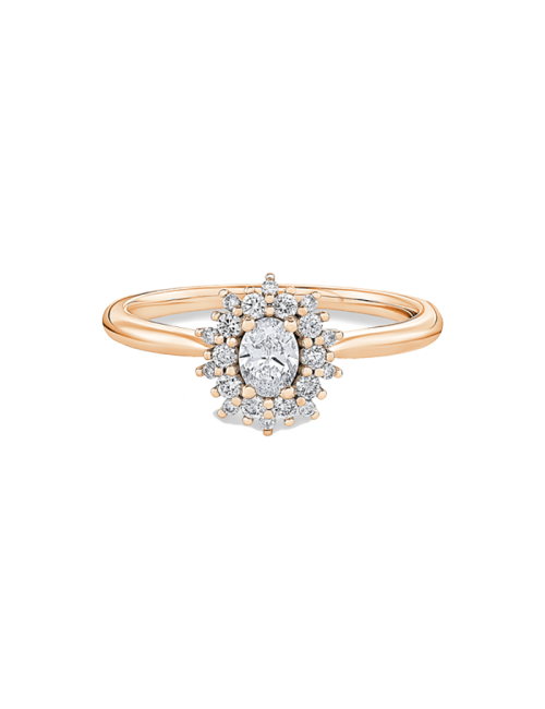 Anel Solitário Rose Ouro Rosa 0.25ct