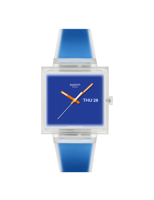 Relógio Swatch homem Azul Quadrado Data