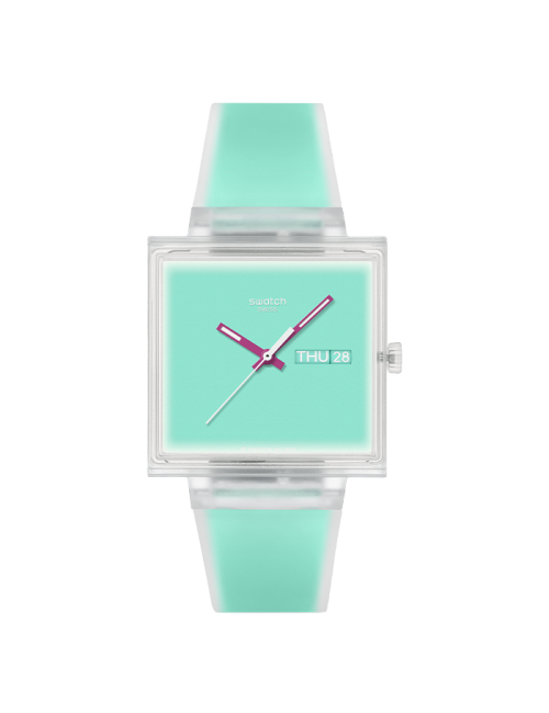 Relógio Swatch homem Verde Quadrado Data