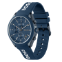 Relógio Velocity Cronógrafo Aço IP Azul Silicone