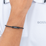 Pulseira Homem Pele e Aço Ares Air imagem 4