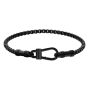 Pulseira Homem Aço e IP Preto Liam