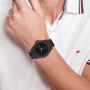 Relógio Homem Aço IP Preto
