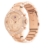 Relógio Mulher Aço Dourado Rosa