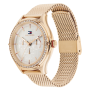 Relógio Mulher Aço Dourado Rosa
