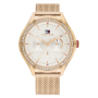 Relógio Mulher Aço Dourado Rosa