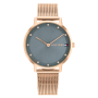 Relógio Mulher Aço Dourado Rosa