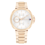 Relógio Mulher Aço Dourado Rosa