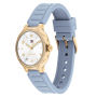 Relógio Mulher Aço IP Dourado e Silicone