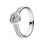 Love knot silver ring