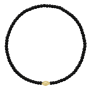 Pulseira Mini Symbol Eye Ouro Amarelo E Beads Pretas