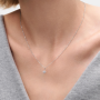 Pendente Grace Mini Ouro Branco Diamantes
