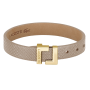 Pulseira Mulher pele e aço dourado LURA