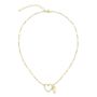 Colar Mulher Aço Dourado Love My Croc
