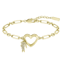 Pulseira Mulher Aço Dourado Love My Croc