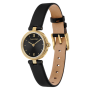 Relógio Senhora Preto e Dourado em Pele