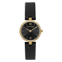Relógio Senhora Preto e Dourado em Pele