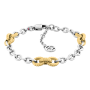 Pulseira Mulher Aço e Aço Dourado