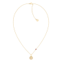 Colar Mulher Aço Dourado com Cristais
