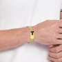 Pulseira Homem Malha Aço Dourado