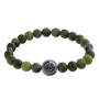 Pulseira Homem Aço IP Cinza e Jade