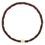 Pulseira Maltese Cross Ouro Amarelo E Jaspe Vermelho