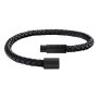 Pulseira Homem em Pele Preta