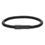 Pulseira Homem em Pele Preta