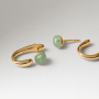 Brincos Green Aventurine Nova