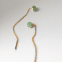 Brincos Green Aventurine Lyra